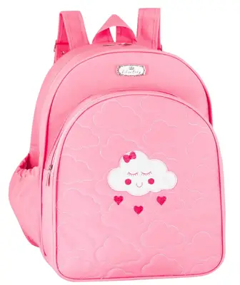 MOCHILA BEBÊ MATERNIDADE ROSA NUVEM - GRANDE MENINA