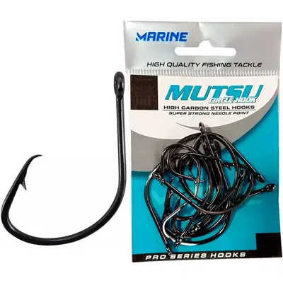 Anzol Marine Sports Mutsu Circle Hook Black Nickel 5/0 20 Unidades