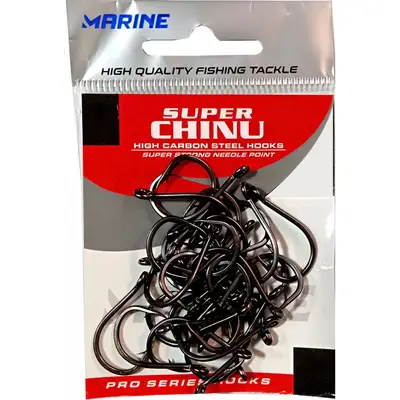 Anzol Marine Sports Super Chinu 01 Black Nickel 50 Pçs