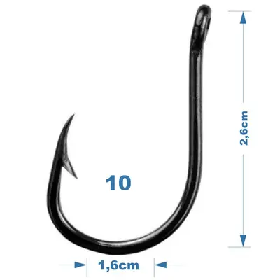 Anzol Marine Sports Super Chinu 10 Black Nickel 30 Pçs