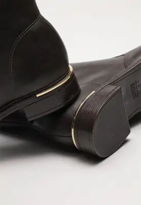 Bota Vizzano Preto Cano Curto Salto Baixo