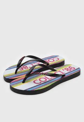 Chinelo Colcci Preto Monograma 1986