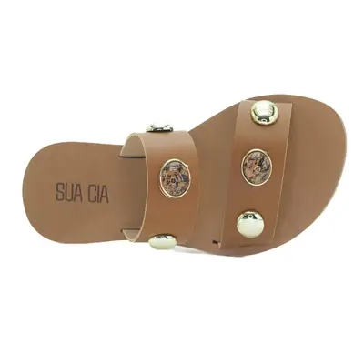 Rasteira Feminina Sua Cia Slide Marrom