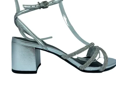 Sandalia Giulia Domna Salto Bloco Com Glitter