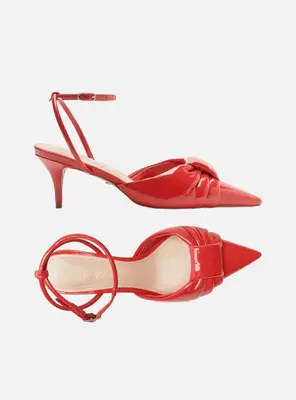Scarpin Feminino Arezzo Vermelho Verniz Couro