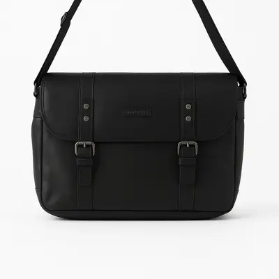 Bolsa  Carteiro Masculino Traditional de Couro Zup