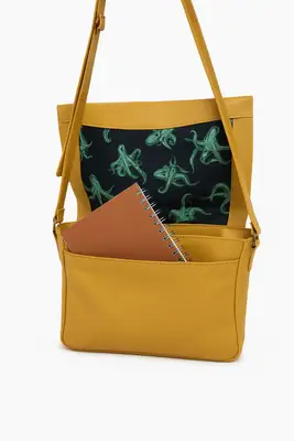 Bolsa Carteiro de Couro Animal Print