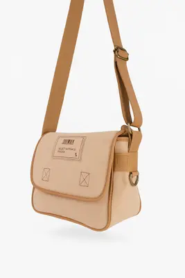Bolsa Feminina Baguete de Lona e Couro Zup
