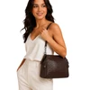 Bolsa Feminina Ravena em Couro Legítimo com Detalhes em Croco
