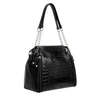 Bolsa Feminina Ravena em Couro Legítimo com Detalhes em Croco