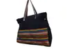 Bolsa Feminina de Lona e Tecido Jacquard