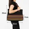 Bolsa Feminina de Lona e Tecido Jacquard