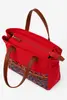 Bolsa Feminina de Lona e Tecido Jacquard