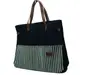 Bolsa Feminina de Lona e Tecido Jacquard