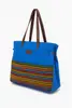 Bolsa Feminina de Lona e Tecido Jacquard