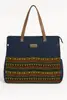 Bolsa Feminina de Lona e Tecido Jacquard