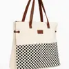Bolsa Feminina de Lona e Tecido Jacquard