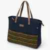 Bolsa Feminina de Lona e Tecido Jacquard