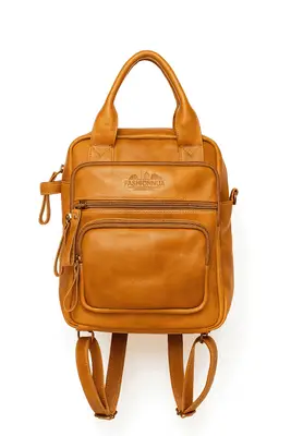 Bolsa Mochila de Couro Multifuncional Zup