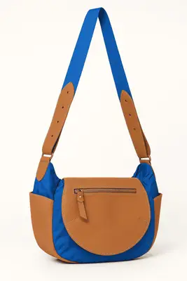 Bolsa Tiracolo Siena Nylon e Couro
