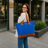 Bolsa Tote Ferrara em Lona com Detalhes em Couro Zup