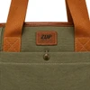 Bolsa Tote Ferrara em Lona com Detalhes em Couro Zup