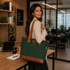 Bolsa Tote Ferrara em Lona com Detalhes em Couro Zup