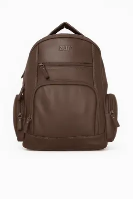 MOCHILA MASCULINA DE COURO COM PORTA NOTEBOOK ZUP