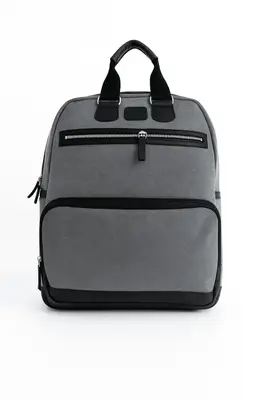 Mochila Executiva de Lona e Couro Zup