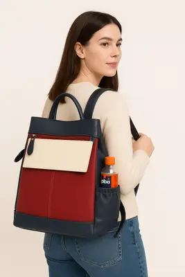 Mochila Feminina de Couro Anti Furto Grd Zup Milano