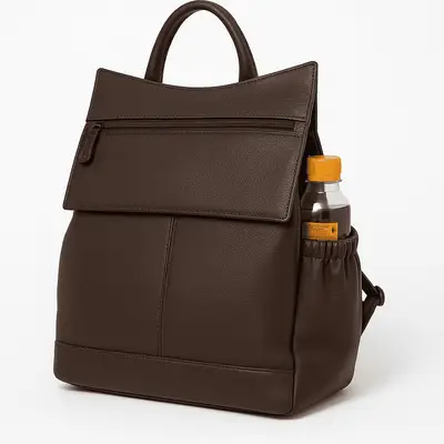 Mochila Feminina de Couro Anti Furto Grd Zup Milano