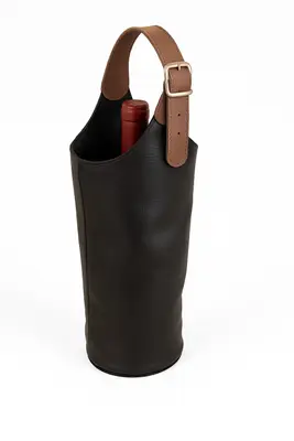 Porta Vinho de Couro 1G Zup