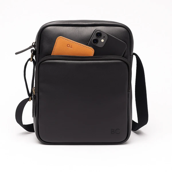 SHOULDER BAG DE COURO PRETA ZUP
