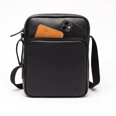 SHOULDER BAG DE COURO PRETA ZUP