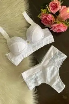 CONJUNTO ALÇA ENCAPADA - CALCINHA TRABALHADA EM RENDA LA ROSE