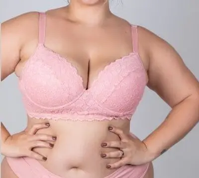 Sutiã Plus Size Reforçado De Renda Alça Grossa Com Bojo Lut