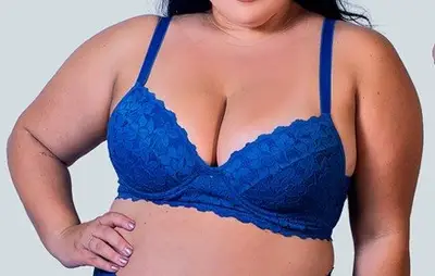 Sutiã Plus Size Reforçado De Renda Alça Grossa Com Bojo Lut