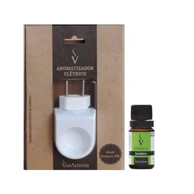 Aromatizador Elétrico Difusor Ambiente com Essência Bamboo - Via Aroma