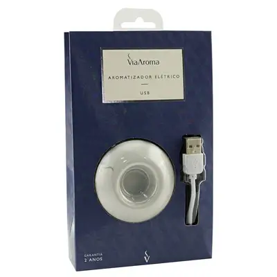 Aromatizador Elétrico Usb Porcelana Via Aroma