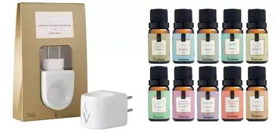 Kit Aromatizador Porcelana Com 10 Essências Via Aroma