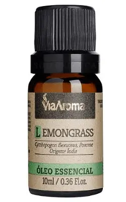 Óleo Essencial Lemongrass 10ml - Via Aroma