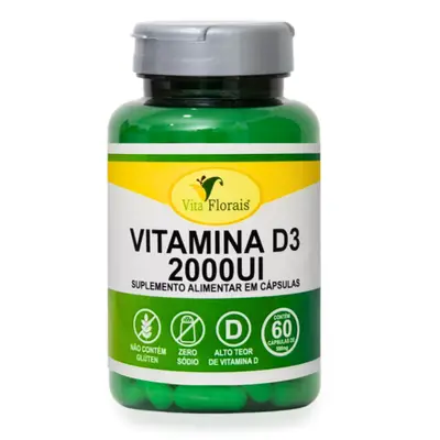 Vitamina D3 2000 UI 500mg 60 Cápsulas