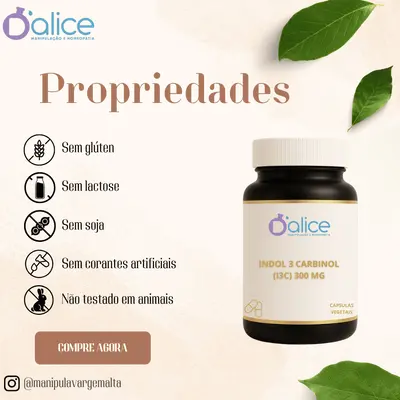 Indol-3-Carbinol (I3C) 200 mg- Suplemento para Modulação Hormonal e Proteção Celular  | 60 Doses em Capsulas vegetais
