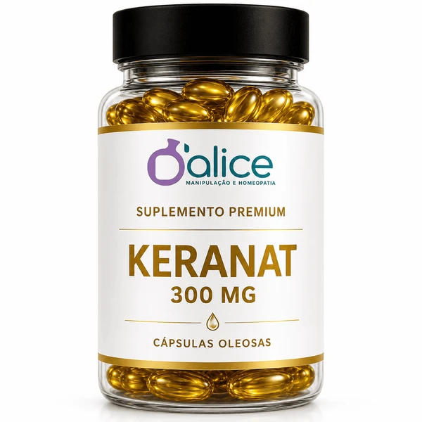 Keranat 300 mg (selo de autenticidade) | Saúde Capilar, Brilho e Fortalecimento dos Fios | 30 Cápsulas Oleosas