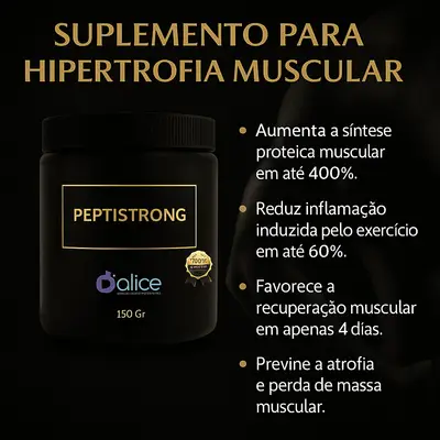 PeptiStrong - Peptídeos Bioativos premium para Força e Recuperação -150 gr (30 Doses)