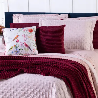 Almofada Blend Pássaros Estampada Avulsa Cheia em Veludo Suede com Enchimento em Refil Silicone