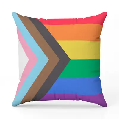 Capa de Almofada Avulsa Estampada Bandeiras LGBT Cores 45cm x 45cm