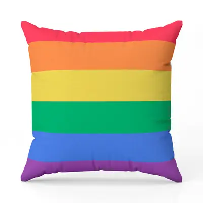 Capa de Almofada Avulsa Estampada Bandeiras LGBT Cores 45cm x 45cm