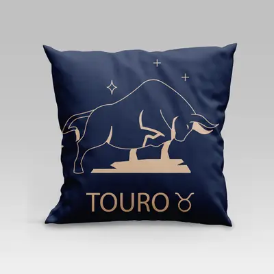 Capa de Almofada Estampada Signos do Zodíaco em Veludo Suede 45cm x 45cm - Decoração Astrologia Horóscopo