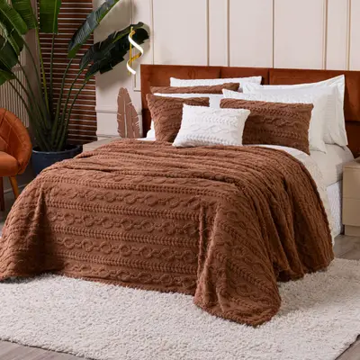 Cobertor Manta Zurique Trançado Avulso KING - Dupla Face Mantinha Plush Fleece Sherpa Trançada Alto Relevo Flannel
